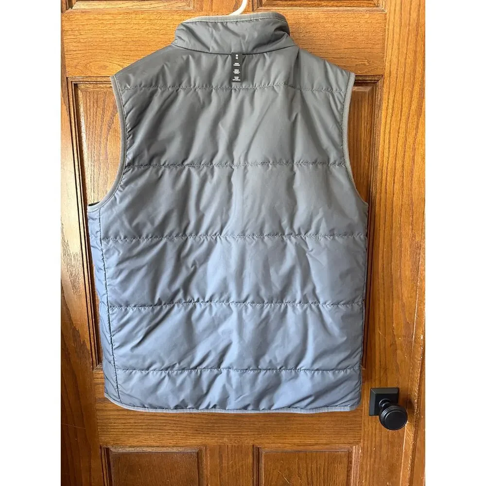 The North Face Men’s Medium Gray Puffer Reversible Vest Full Zip Quilted